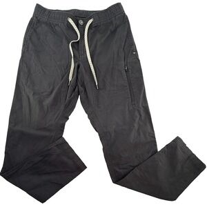 Vuori Mens Jogger Pants Medium Gray Drawstring Stretch Zip Pocket Casual Lounge